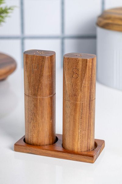 FH finehome Volina Acacia Salt and Pepper Shaker