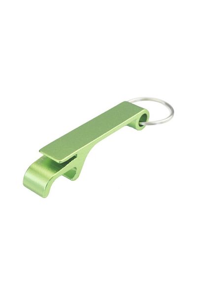 OEM Bottle Opener Keychain, Aluminum, Green