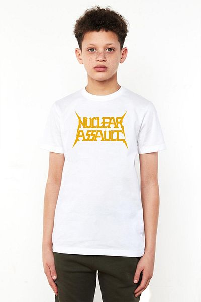 Tshirthane Nuclear Assault Lettern White Kids Bicycle Tshirt