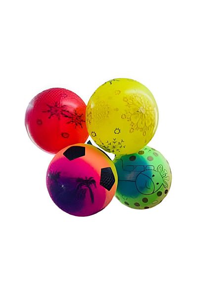 rexa Colorful Inflatable Beach Balls – 4” Vibrant Summer Fun Toys