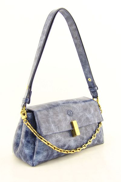 HNB Women's Blue Soft Medium Shoulder Bag