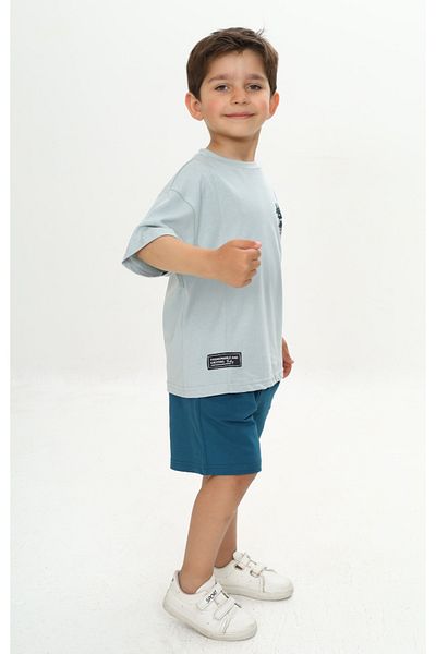 Toontoy Boy's Happy Text Printed Shorts Suit