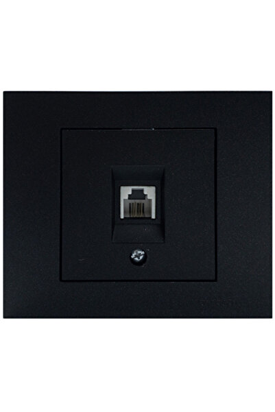 OVİVO Ovivo Grano Metalik Siyah Nümeris Telefon Priz (ÜRÜN ÇERÇEVESİZDİR)