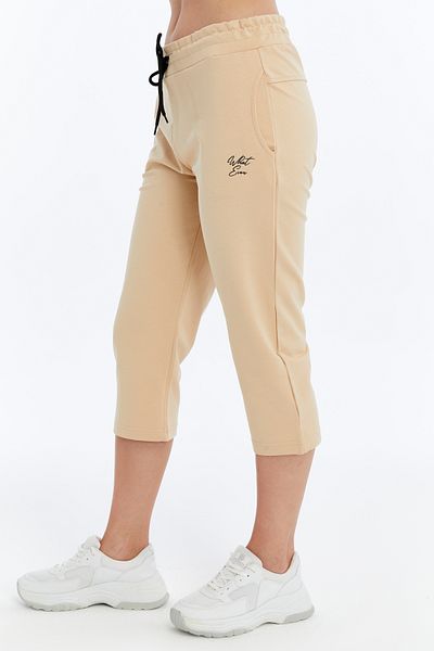AXXEL Women's Ecru Capri Sweatpants-K2202Ta
