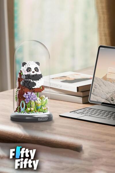 Vagonlife Panlos Yko Series Decorative and Collectible Panda Model 1083 Piece Construction Set -Ffp1279