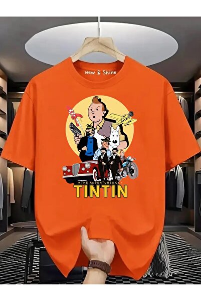 New Shine 1 تي شيرت هدية عند شراء 6 أو أكثر في العربة - تي شيرت مطبوع كبير الحجم