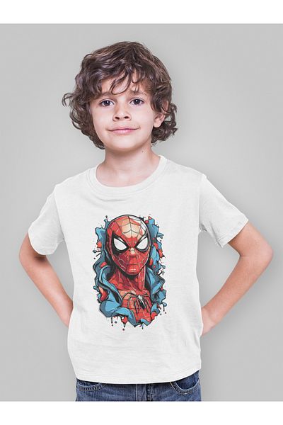 SEVBANO Tricou pentru copii unisex cu imprimeu Spider-Man Hero (vârsta 1-12)