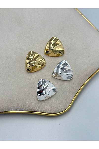 MyladyAccessoriess Tattoo Plate Triangle Steel Earring Gold