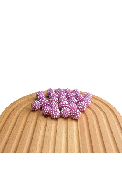 Prestij Boncuk 14 ملم لؤلؤ التوت الأرجواني 500 جرام خرز التوت الأرجواني