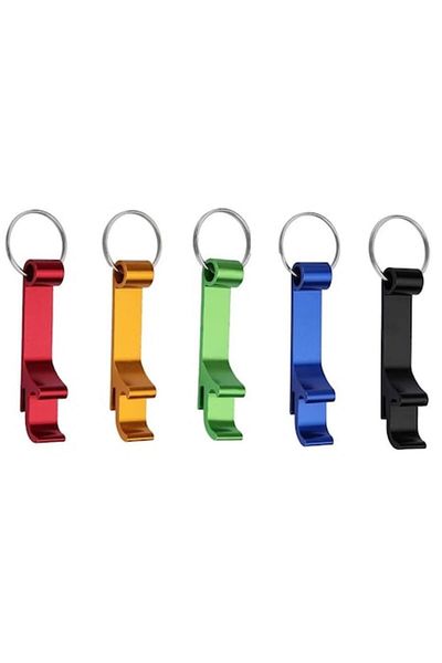 OEM Set of 5, keychain bottle opener, made of aluminum, Multicolor