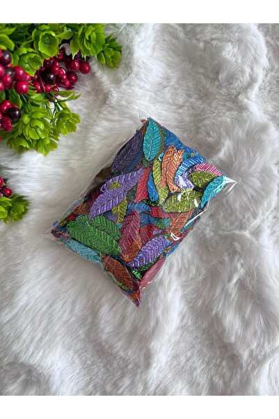 pulsan 50gr Yazma Oya Pulu Yaprak Renkli Gold Gümüş