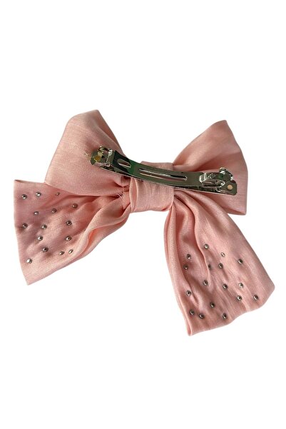 TAKIŞTIR Pink Color Ribbon Figured Pearl Detailed Vending Machine Buckle