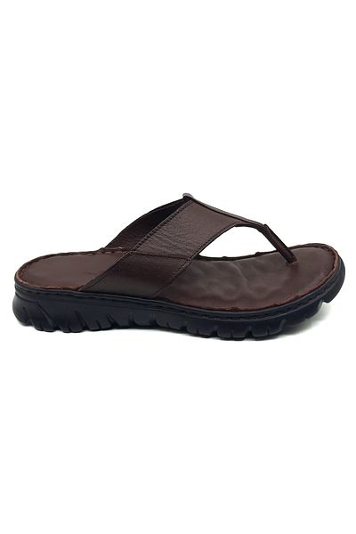 Cristante Zappella 100% Genuine Leather Flip Flops Leather Men's Slippers, Casual Slippers