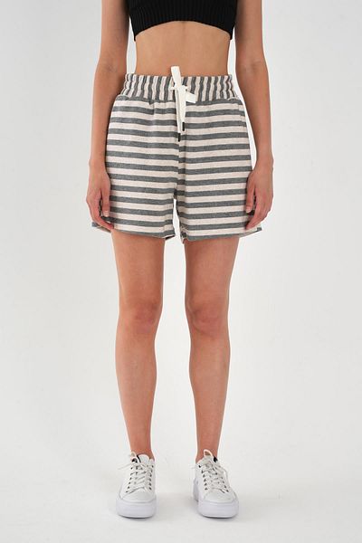 ALEXANDERGARDI Plus Size Striped Shorts