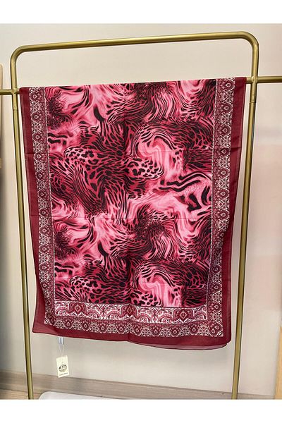 MENESSA Cotton Voile Leopard Pattern Shawl