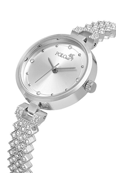 Polo Air Lüx Taşlı Kordon Kadın Kol Saati Gümüş Renk PL-1535B2x