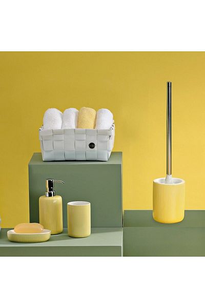 Kela Ava yellow ceramic toilet set