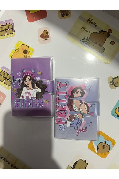 demirosa 2 Pcs Cute Girl Character Mini Notepad – School and Daily Use