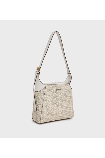 BCBG Khaki Logo Detail Shoulder Bag