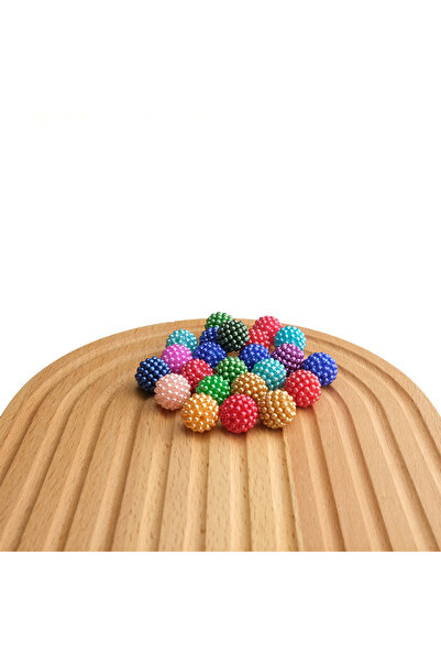 Prestij Boncuk 14 ملم لؤلؤ التوت الأسود مختلط الألوان 500 جرام خرز التوت الأسود