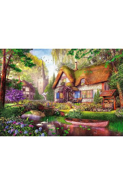 Trefl PUZZLE TREFL 1000 PREMIUM PLUS TEA TIME CASUTA DIN PADURE
