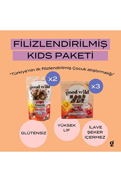 THE GOOD WİLD Filizlendirilmiş Kids Paketi | Hurmalı Kids Mini Bar | Granola ...