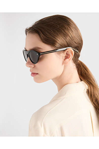 Prada GÜNEŞ GÖZLÜĞÜ ELİPTİK YANA ÇEKİK TASARIM