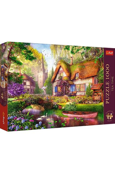 Trefl PUZZLE TREFL 1000 PREMIUM PLUS TEA TIME CASUTA DIN PADURE