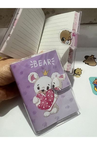 demirosa 2 Mini Notebooks with Cute Cartoon Characters – for School and Daily Use