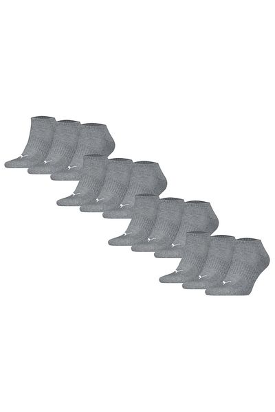 Puma Unisex Sneakersocken, 12er Pack - Cushioned Sneaker 12P, Logo, einfarbig