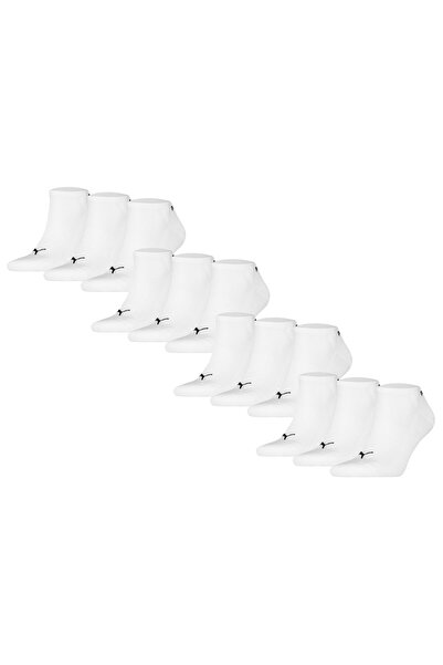 Puma Unisex Sneakersocken, 12er Pack - Cushioned Sneaker 12P, Logo, einfarbig