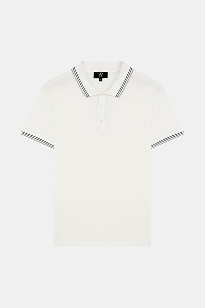 W Collection Ekru Polo Collar T-Shirt