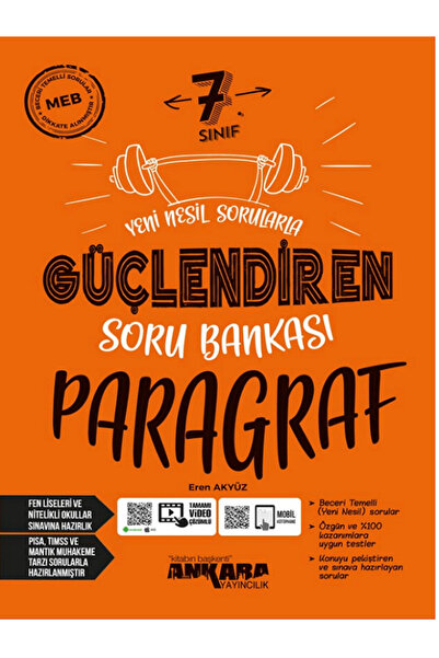 Evrensel İletişim Yayınları 7.Sınıf Ankara Güçlendiren Paragraf Soru Bankası ...