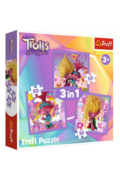 Fayola PUZZLE TREFL 3 ÎN 1 TROLLIȚI FERICIȚI