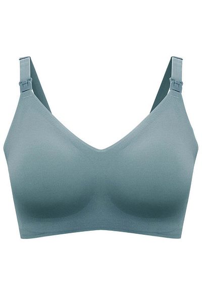 Linovit Sutien de alăptare fără cusături și fără burete - Verde închis - XXL, Verde închis