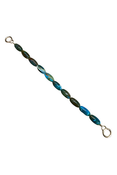 EleganTShoP Ακρυλική επίπεδη στρογγυλή λαβή τσάντας με χάντρες 48 εκ. AC17