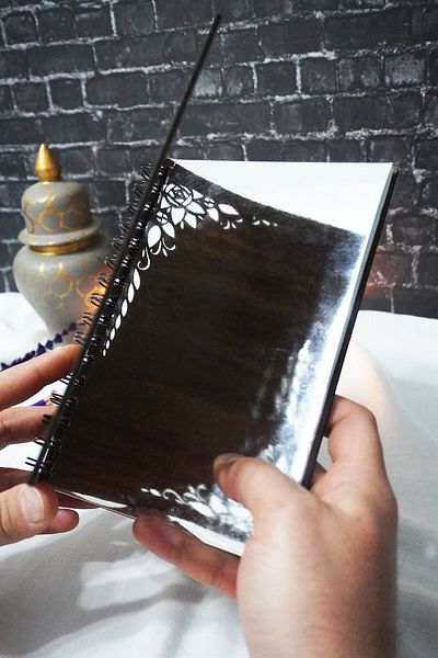 markcat Moon Sun Wooden Cover Notebook - Lined Notebook - 60 Sheets (120 Pages) - A5 15X21 cm