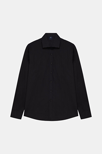 W Collection SİYAH UZUN KOLLU GÖMLEK