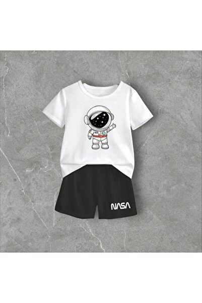 MEG WEAR طقم شورت للأطفال بطبعة رائد الفضاء