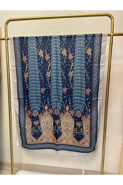 MENESSA Cotton Voile Garden Pattern Shawl