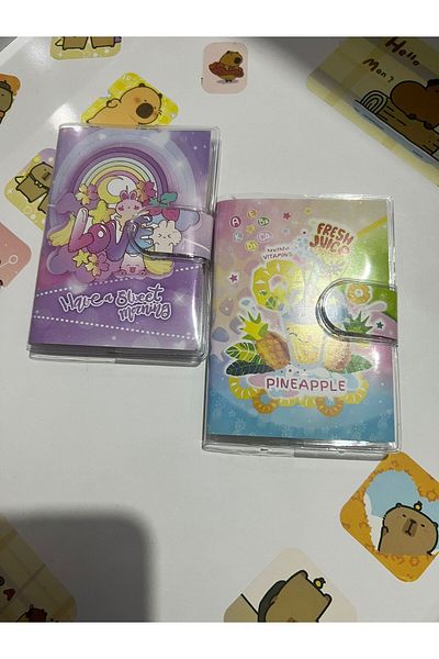 demirosa 2 Cute Ice Cream & Drink Mini Notebooks – for School and Daily Use