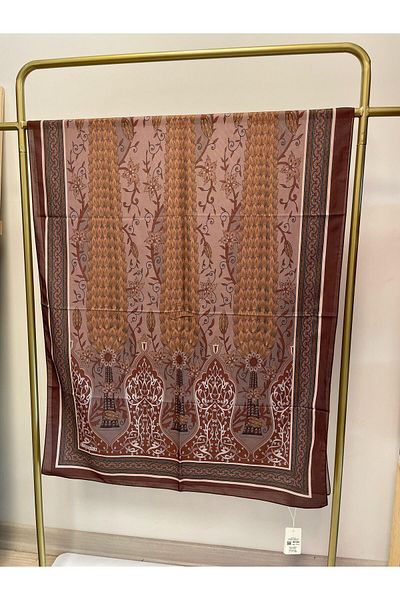 MENESSA Cotton Voile Garden Pattern Shawl