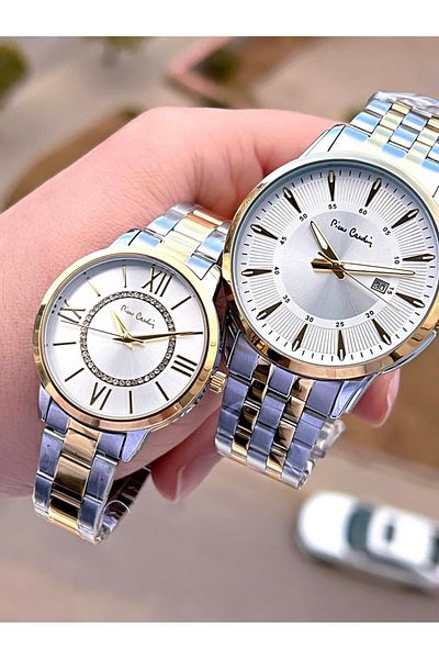 Pierre Cardin Steel Cord Couple Wristwatch for Men and Couples 30 Mt Waterproof Cf.Pr80002.M2