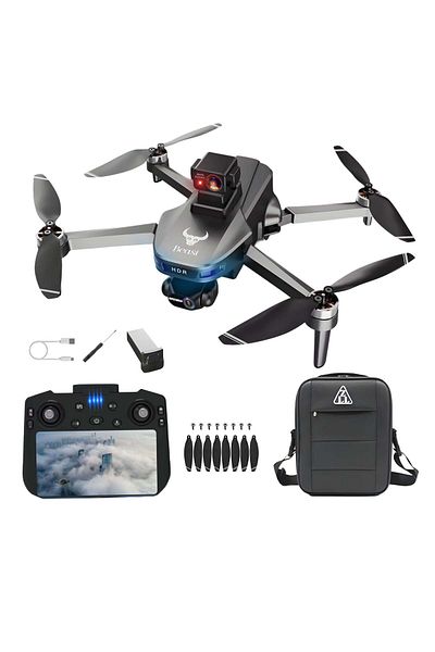 HexaCraft Hdark Ripple – Drone With 3-axis Gimbal, 4k Camera, 6.5 Inch Screen, Dual Gps, 360