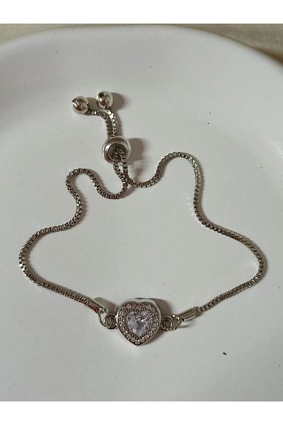 mos&more White Stone Elevator Bracelet