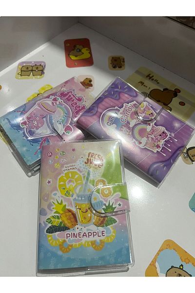 demirosa 3 Cute Ice Cream & Drink Mini Notebooks – for School and Daily Use
