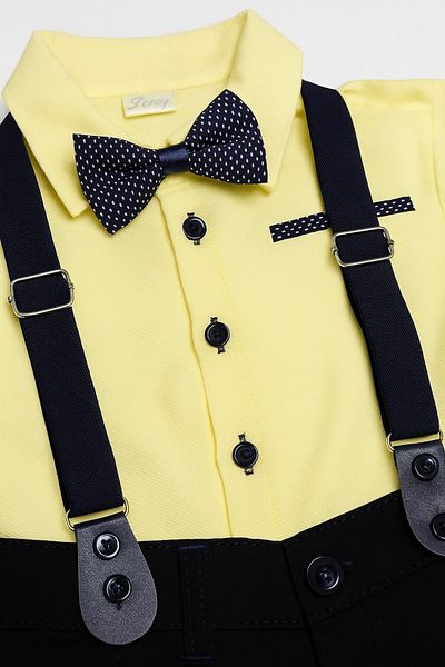 SeaBubbles Boys' Suit with Bow Tie and Shirt