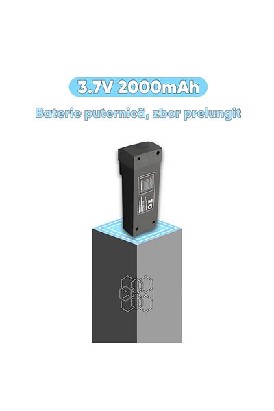 HexaCraft Rechargeable battery for drones, Li-Ion, compatible with HexaCraft ShadowHex, 3.7V 2000mAh,