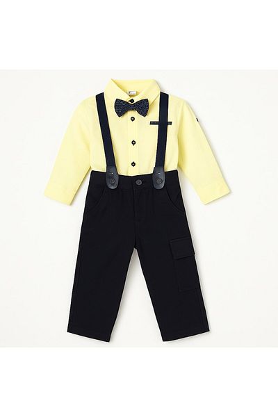 SeaBubbles Boys' Suit with Bow Tie and Shirt