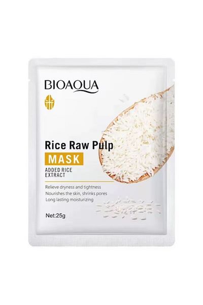 lifema Hydrating Face Mask 7LIFE, BIOAQUA Rice Raw Pulp, Hydration and Nutrition, 25g